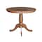 International Concepts Round 36 in Round Top Pedestal Table with 12 in Leaf, 29.3 in H, Distressed Oak, 36 in W, 48 in L K42-36RXT - alternate 8
